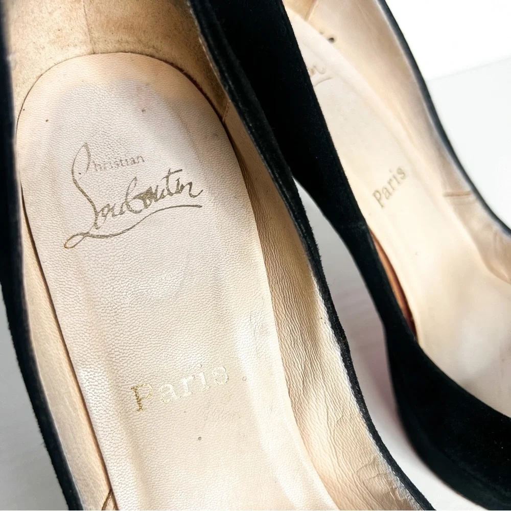 Christian Louboutin Black suede heels - Picture 7 of 9